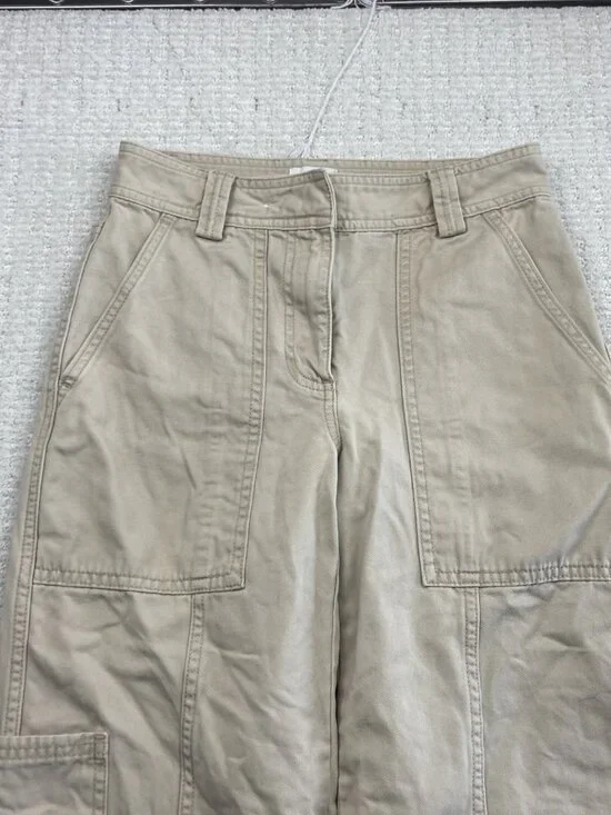Aritzia Sunday Best Beige New Oscar Carpenter Wide Leg Cargo Pants Womens 2 - Picture 2 of 10